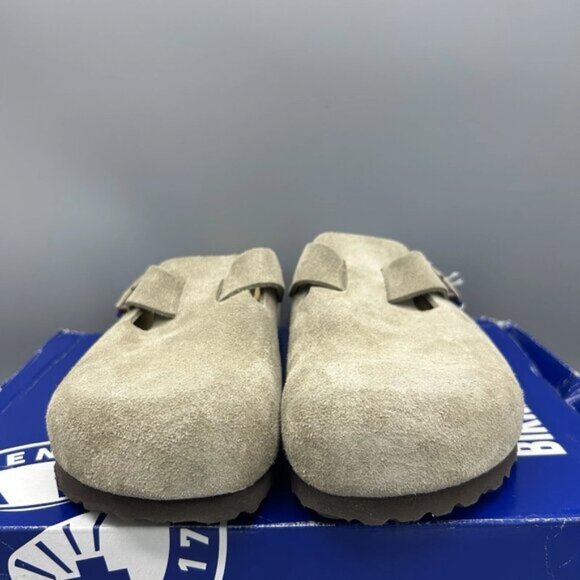 Birkenstock Boston taupe suede mule clogs - Picture 6 of 9
